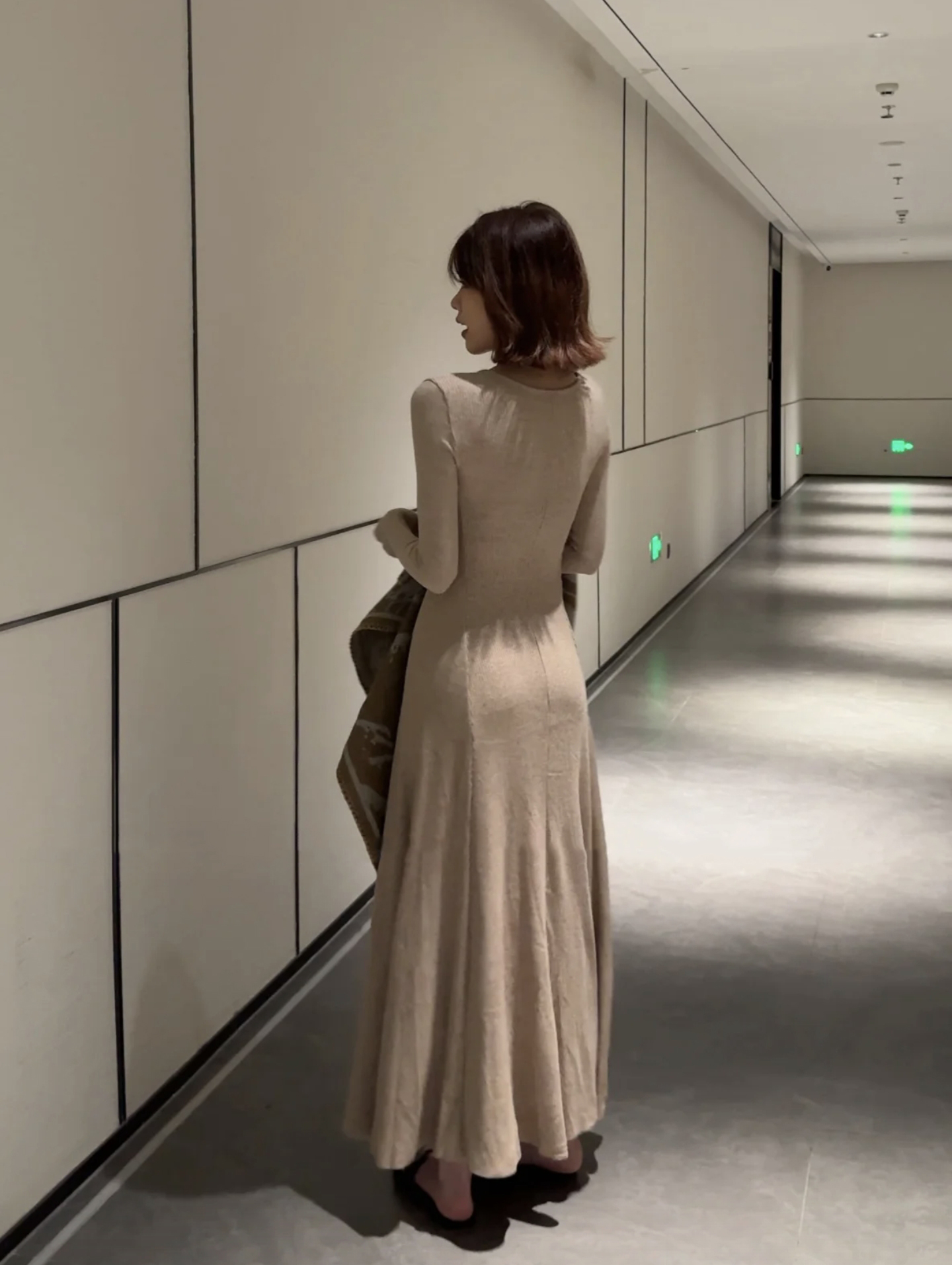 Autumn Winter Elegant Versatile Knitted Long Dress Base Layer Dress - Image 4