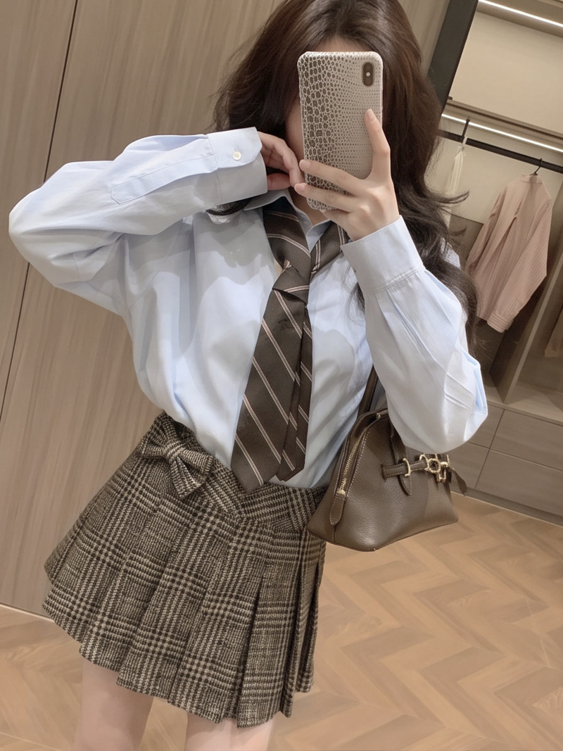 Pleated Plaid Mini Skirt for Women High Waist A-Line Short Skirt - Image 3